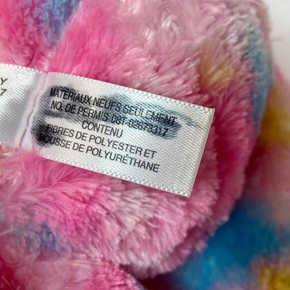 Ty Beanie Boos Franky 10" Rainbow Tye Dye Bear Pink Glitter Eyes 2018 Plush VHTF - Picture 8 of 11